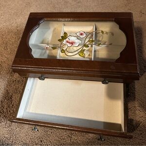 Vtg | Mele Wood Jewelry Box